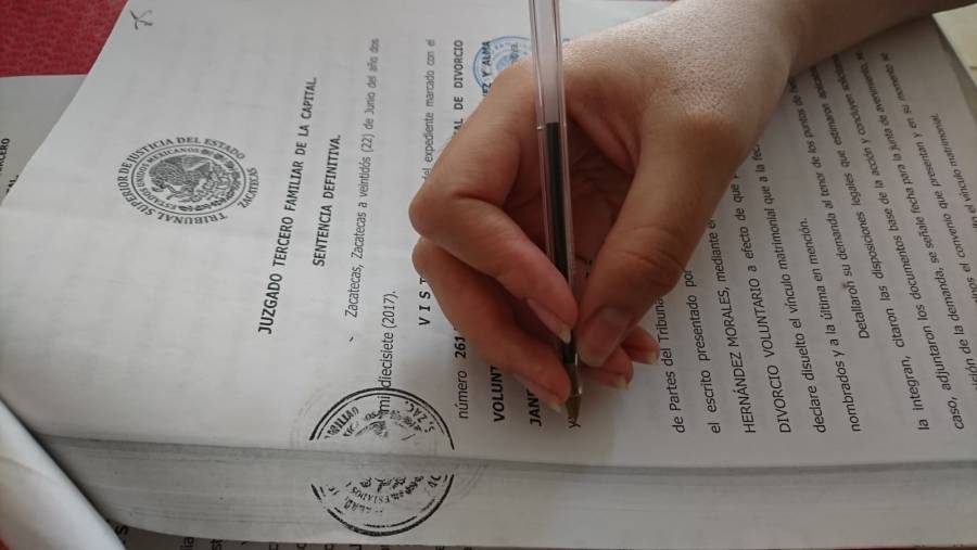 Registra Zacatecas 2 mil 610 divorcios en 2019