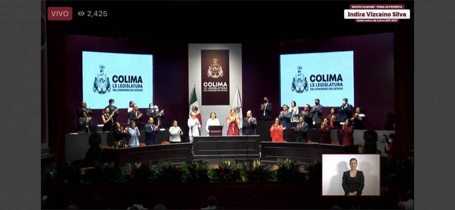 Recibo a Colima en ruinas: Indira Vizca&iacute;no al asumir la gubernatura