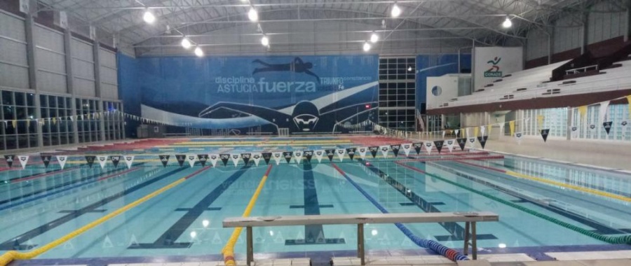 En funcionamiento, alberca olímpica