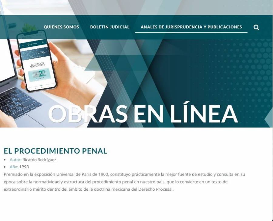 Promueve PJCDMX cultura jurídica con descarga gratuita de libros