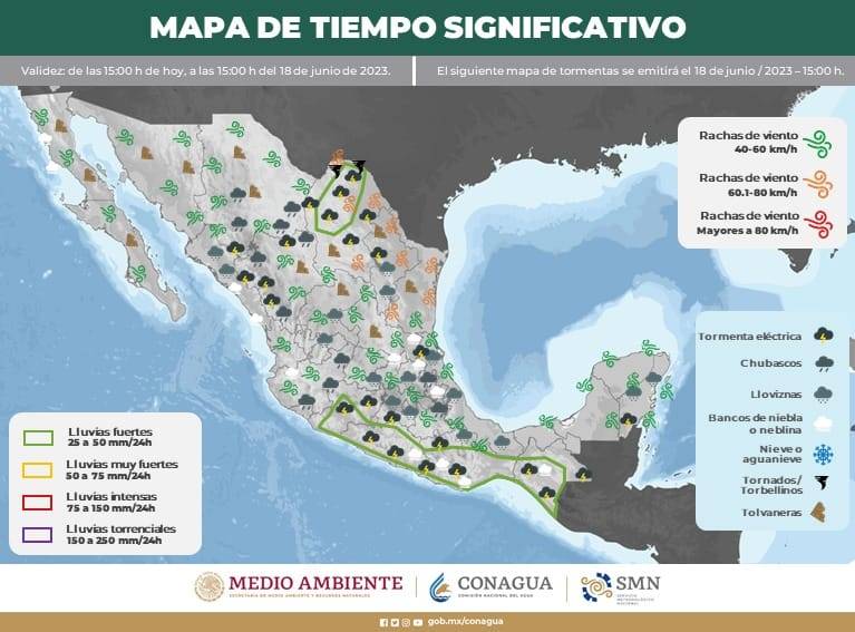 Pronostican fuertes lluvias en Veracruz este fin de semana